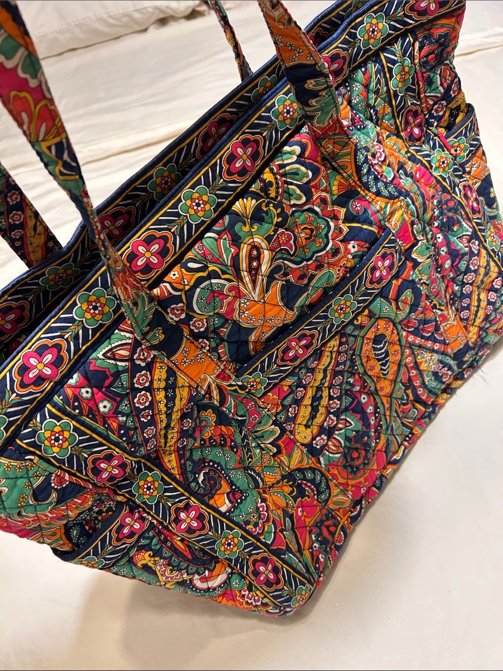 Vera Bradley Multicolor Paisley Floral Quilted Tote